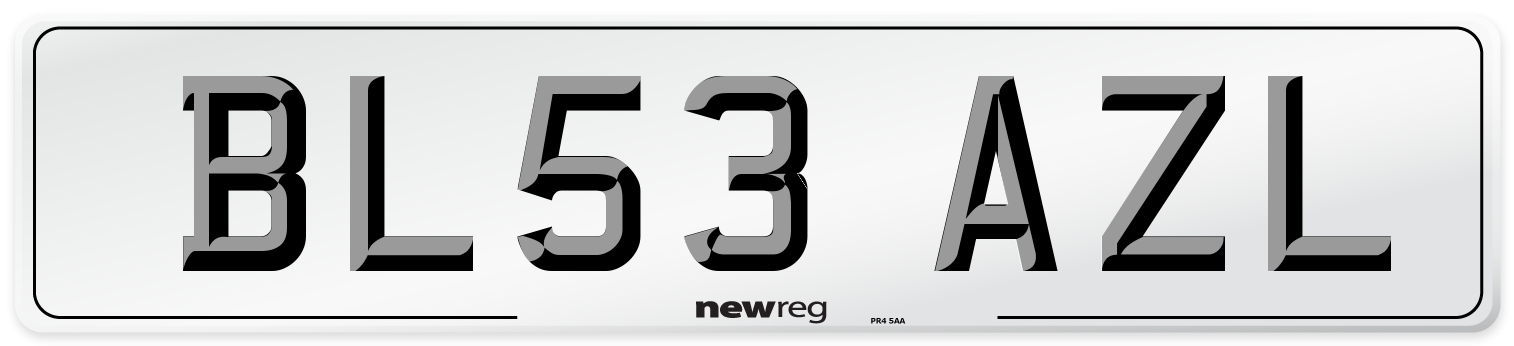 BL53 AZL Number Plate from New Reg